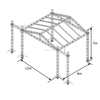 Conjunto completo de teto de treliça de liga de alumínio portátil 12x8x7m com plataforma de madeira de 4x8 pés