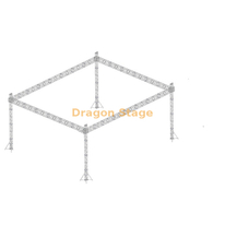 Projeto de estrutura de treliça de caixa de alumínio para venda 4 pilares 120*120*45 pés