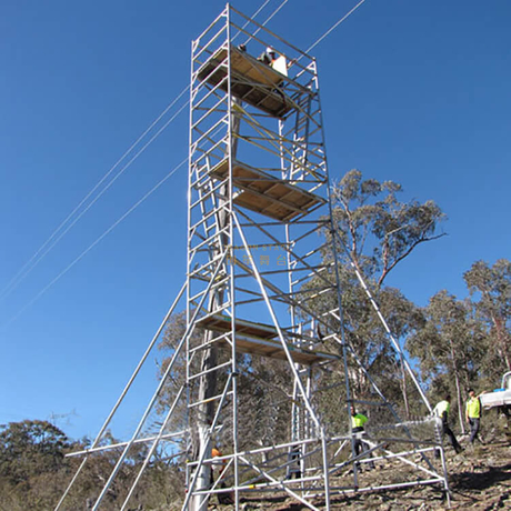 Torre portátil andaimes duplos com escada de etapa