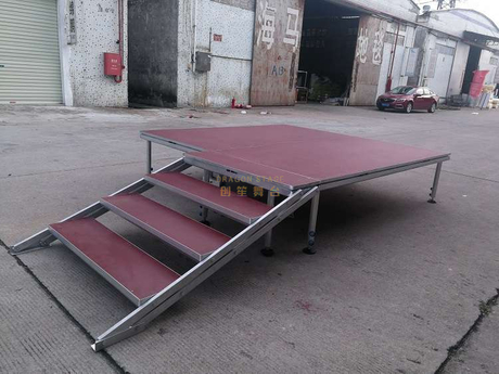 Estágio rápido portátil de alumínio ao ar livre quadrado personalizado 5x22m 