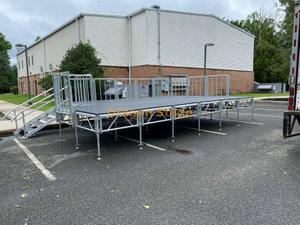 Alumínio portátil de madeira portátil Faculdade de treliça ao ar livre com trilhos para desempenho de eventos de turnê 4x7m 12x24ft