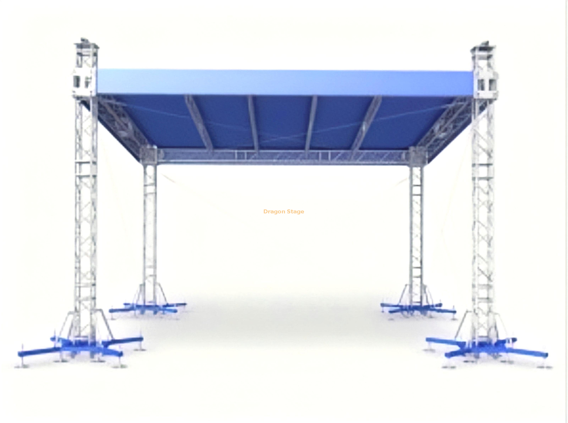 Treliças de telhado plano externo de alumínio personalizadas 9x7x7m