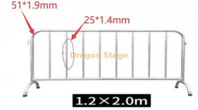 25kg de 1,2x2m de aço inoxidável barreira 