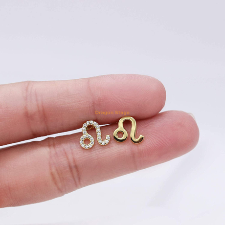 Brincos de aniversário de menina coreana Jóias personalizadas pequenas 925 prata esterlina cz 12 zodíaco Brincho