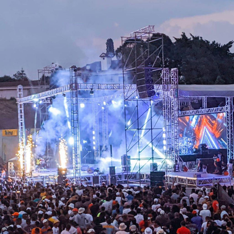 Estrutura de palco de alumínio de fábrica, treliça de exibição de torneira de iluminação de eventos
