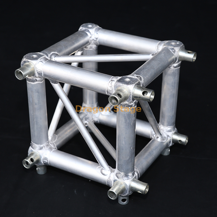 Torneira de alumínio Dragonstage 400x400mm / 389x389mm Caixa quadrada 6 maneiras Conector de cubo de treliça de canto