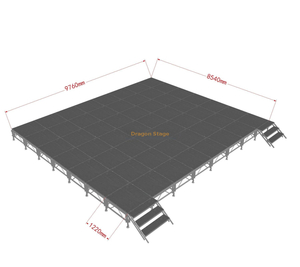 Designs de estágio de evento simples para eventos ao ar livre 9.76x8.54m