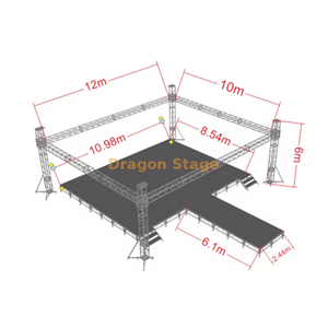 Alumínio Fashion Show Stage Stage Stage Setup 12x10x6m