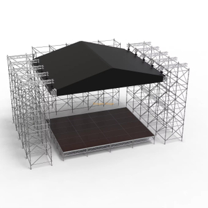 Sistema de treliça de telhado em pirâmide de grande vão de 20x20m com 3 vigas de longo vão para sistema Layher