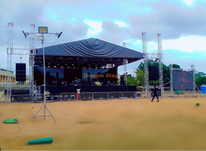 Sistema de estágio de som para eventos com treliça de telhado 16x12x10m