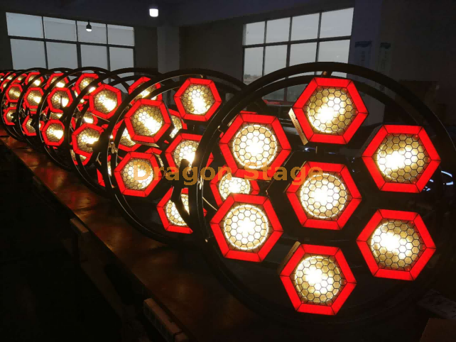 7 luzes de fundo de pixel LED hexagonais circulares11(1)