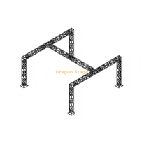Sistema de treliça de iluminação de palco móvel em liga de alumínio 6x6m - Pórtico de evento profissional alto resistente de 3m