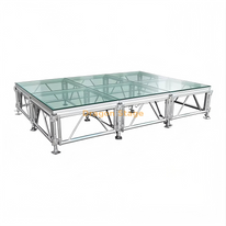 Altura clara de alumínio 0.4-0.6m da fase 3.66x2.44m do casamento da decoração do vidro acrílico