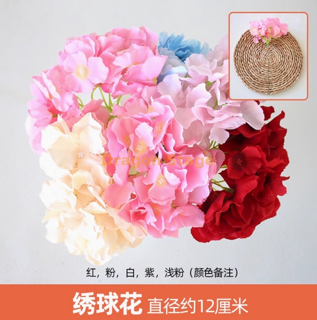 Plantas verdes, paredes de plantas simuladas, gramados de plástico, varandas, fundos internos, paredes de flores, bolas bordadas em azul -céu, 5 galhos, notas coloridas