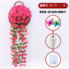 Orquídea de parede violeta simulada pendurada orquídea grande hortênsia artificial Flor de seda de flor de seda rosa vermelha 1 grande gancho de entrega violeta