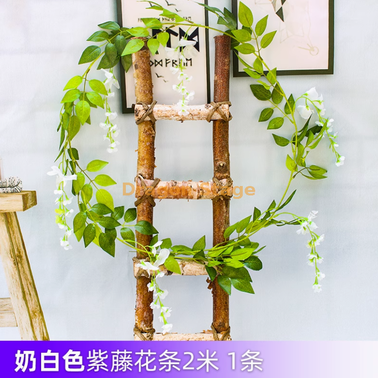 乳白色 白色紫藤花 1 条
