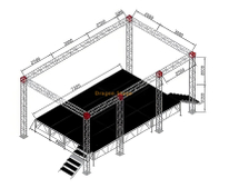 Truss de estágio de iluminação de DJ personalizado 8.58x5x4m