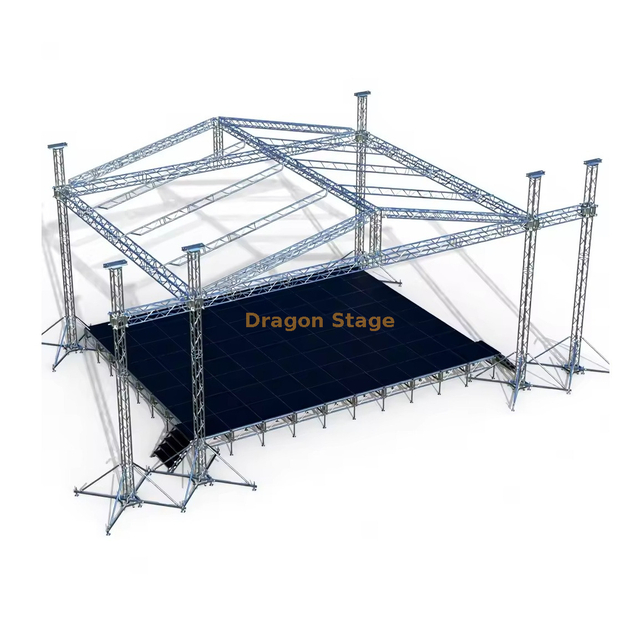 Treliça de evento de iluminação prateada externa de alumínio 12x12x12m