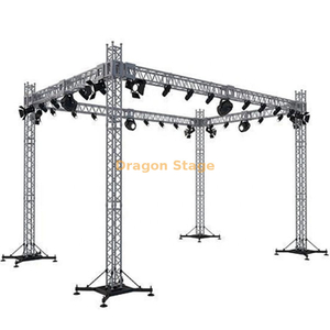 Sistema de treliça de iluminação de alumínio 8x6x7m (treliça de suporte de solo com torneira de 290 mm para eventos e concertos)