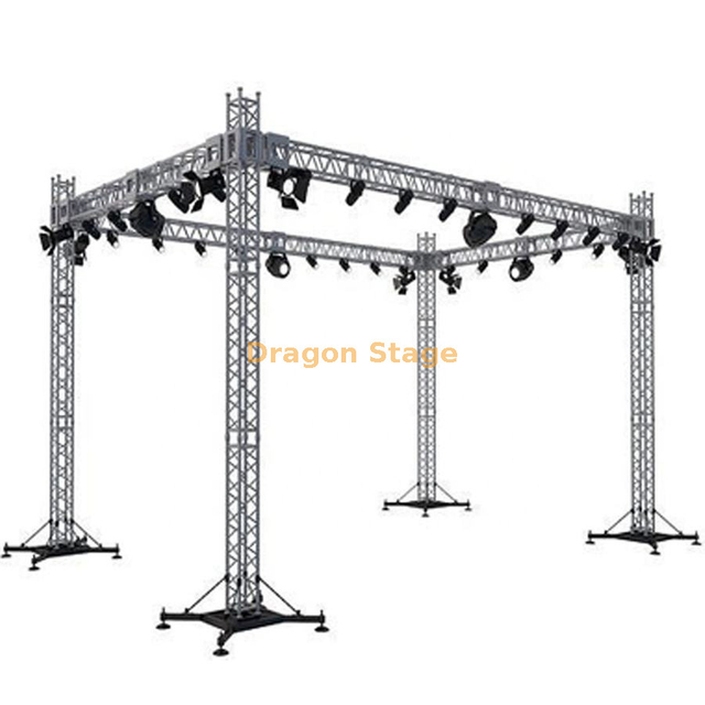 Sistema de treliça de iluminação de alumínio 8x6x7m (treliça de suporte de solo com torneira de 290 mm para eventos e concertos)