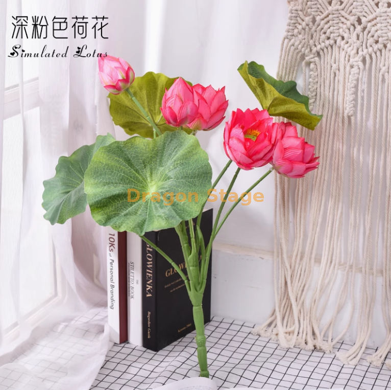 深粉荷花把束