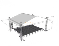 Canopy de treliça com certificação TUV para estágio/evento/festa 10x7x5m