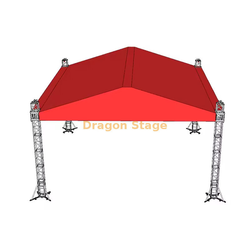 Sistema de palco de eventos de concerto com treliça de telhado 10x10x6m