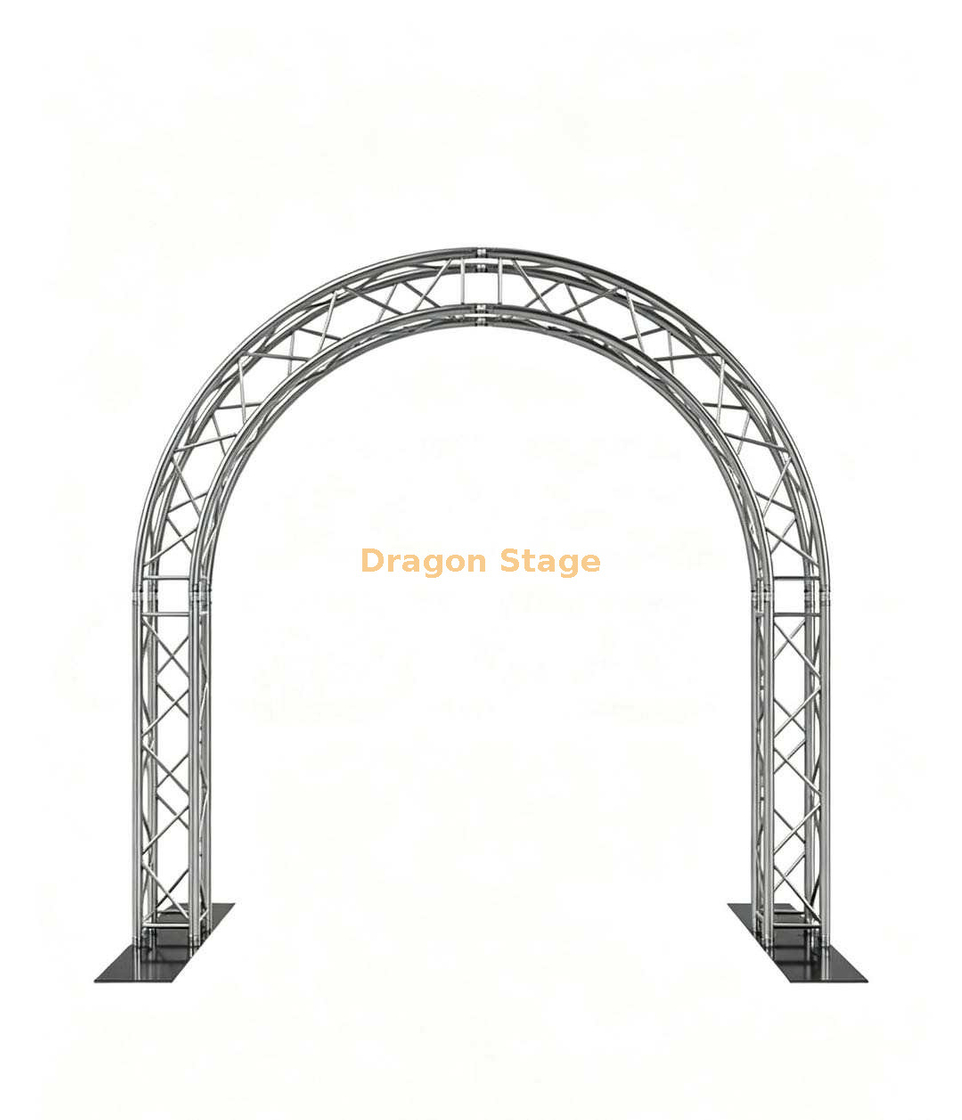 3,8 x 3,4 m 290 mm de alumínio Spigot Arch Truss Gateway para casamentos e exposições
